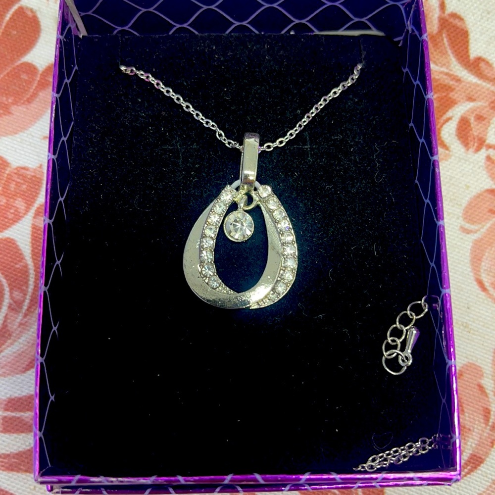 Silver multi stone necklace